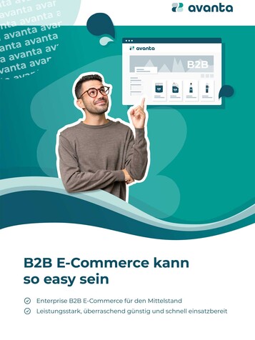 avanta Imagebroschüre: B2B E-Commerce digital &amp; kosteneffizient