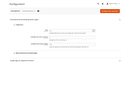 Auto-Login und SSO Konfiguration im avanta Systembackend