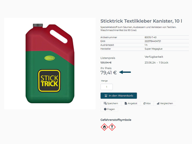 Kundenindividuelle Preise