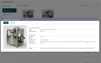 Individuelle Maschinen- und Standortdaten