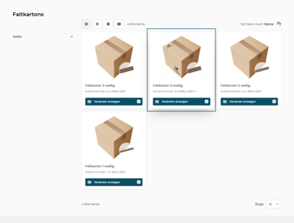 Kundenindividuelle Sortimente im Webshop für Verpackungen powered by avanta