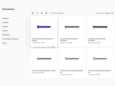 Customized product ranges