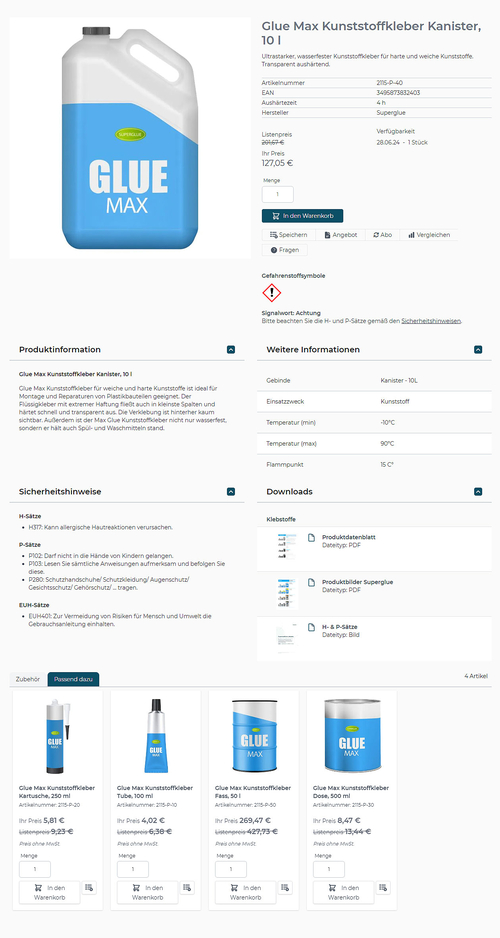 avanta Produktdetailtemplate