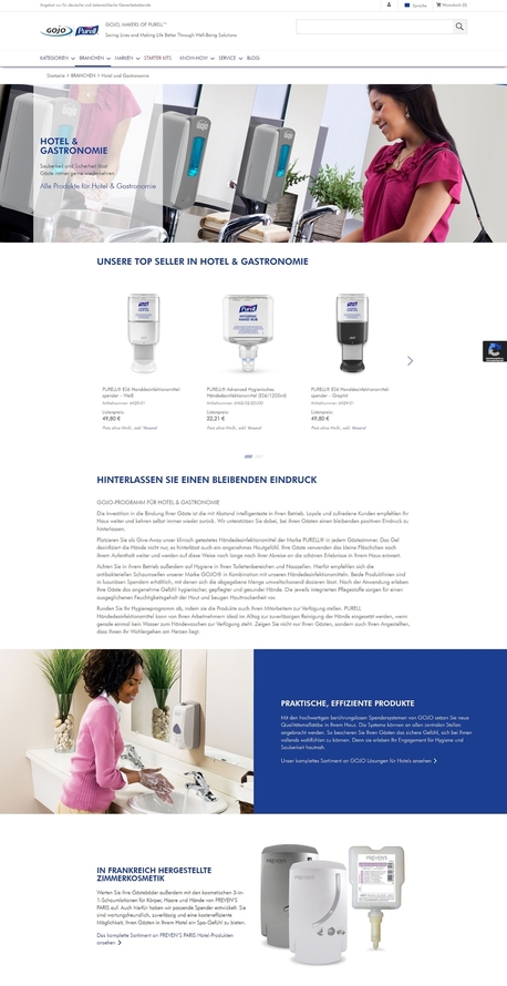 Combination of product presentation with content thanks to CMS integration