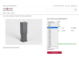 Spezielle Mengenauswahl auf Produktdetailseite