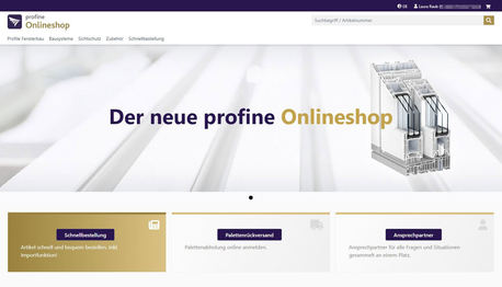 Homepage profine webshop
