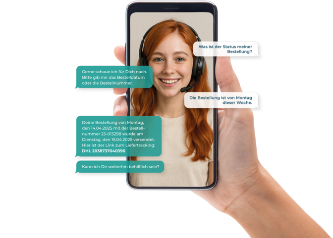 Frontend eines KI-Chatbots für Vertrieb und Kundenservice